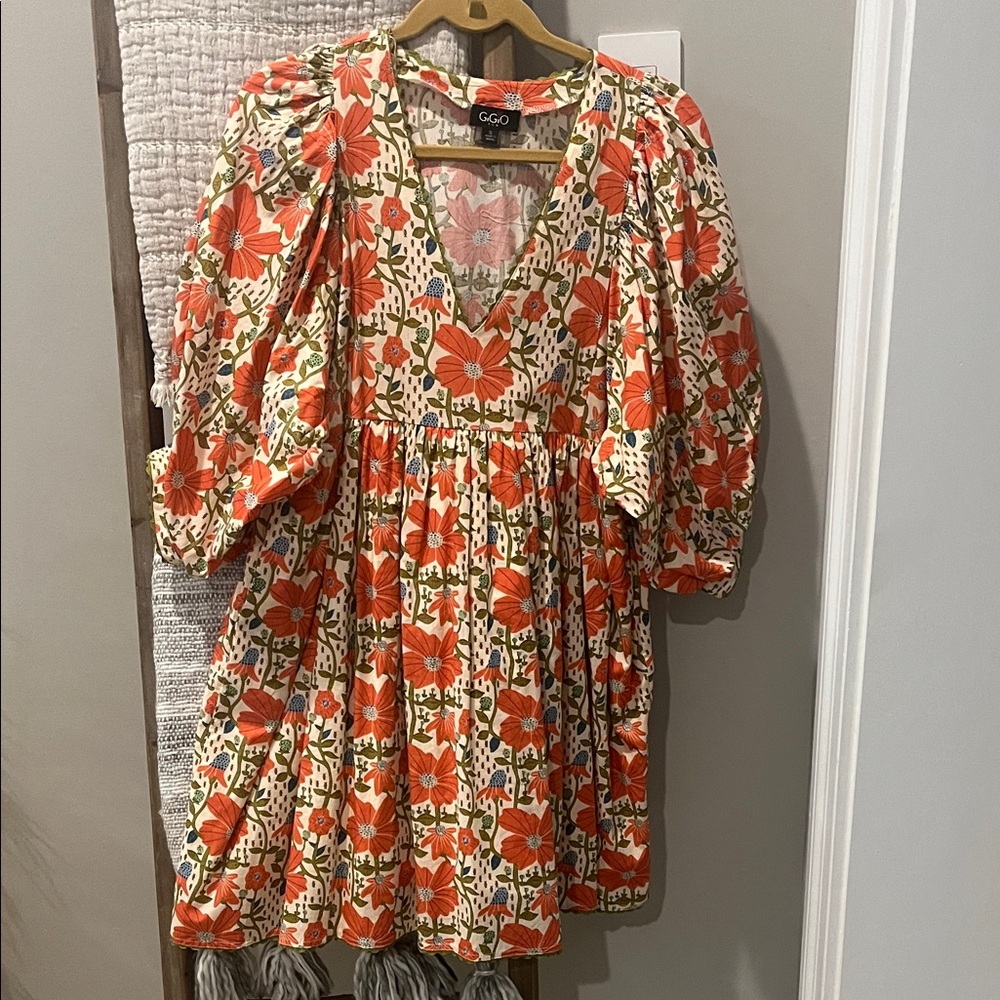 Chic Floral Puff Sleeve Mini Dress - Picture 3 of 7
